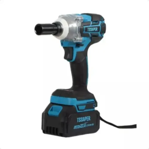 Chave de impacto 21v torque de 380nm com bateria, maleta e soquete, motor brushless Tssape