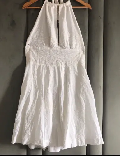 Vestido cambraia poá ou pipoquinha) 100% algodão marca Lanita Negrão tamanho 44