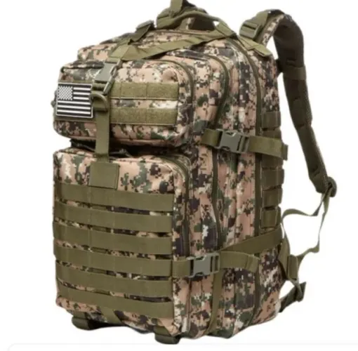 Mochila militar 55 Litros com bandeira do Brasil