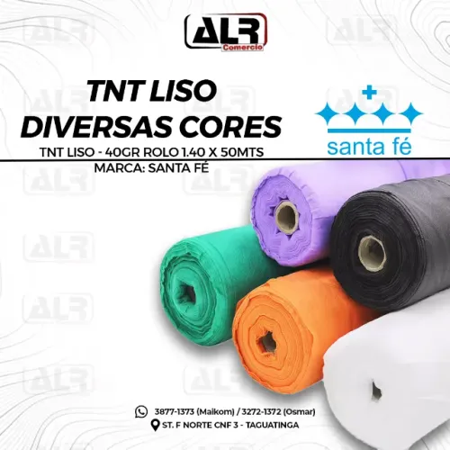 ROLO DE TNT 40GR 1.4MTS X 50MTS SANTA FÉ DIVERSAS CORES