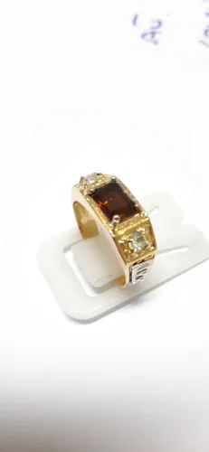 Anel de Formatura Farmacia folheado a ouro 18k