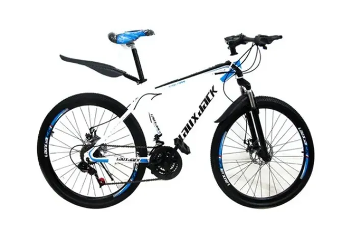 bicicleta bike mountain jk6601 aux jack aro 26- azul com branco
