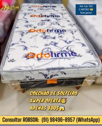 COLCHÃO DE SOLTEIRO DE ESPUMA 