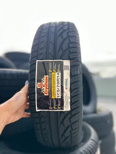 Pneu Crystone remolde novo 175/70r14 borracha 100% vipal 