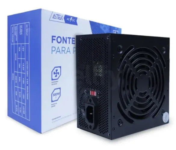 Fonte de Alimentação PC PC AMD Intel ATX 500W