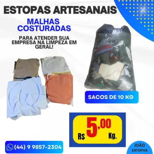 Estopa de malha costurada - artesanal