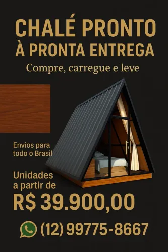 Chalé Pronto para Entrega: Compre, Carregue e Leve!