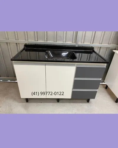 Pia Marmorite e Gabinete- Entregamos 