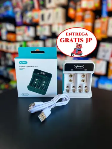 CARREGADOR DE PILHAS KNUP AA/AAA/9V