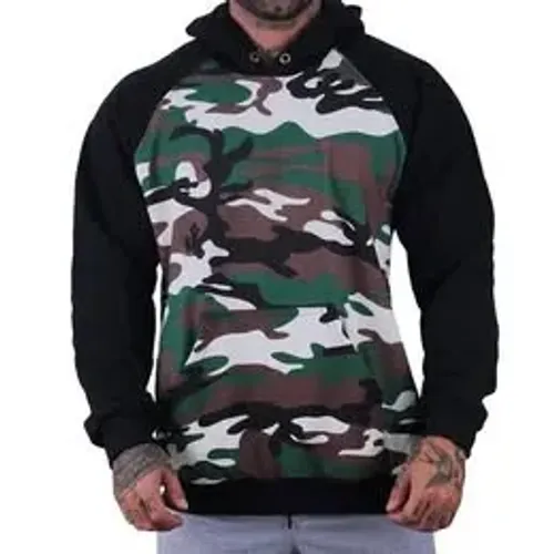 Blusa Moletom Masculino Com Touca Camuflado Selva - Tamanho P 