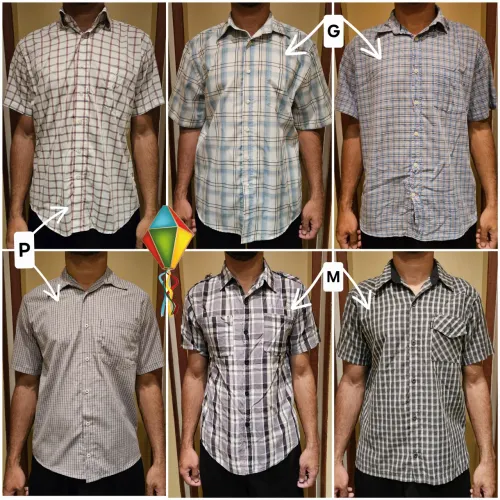 Camisas Xadrez Manga Curta P M G