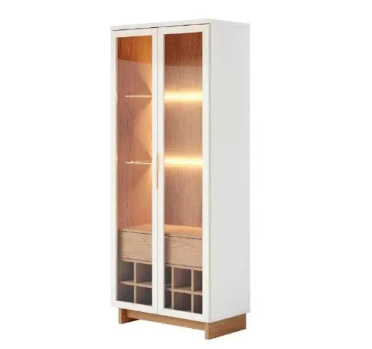 Cristaleira Guanabara 2 Portas 1 Gaveta c/ Led Novo Fazemos entrega