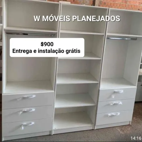 Closet casal com fundo 