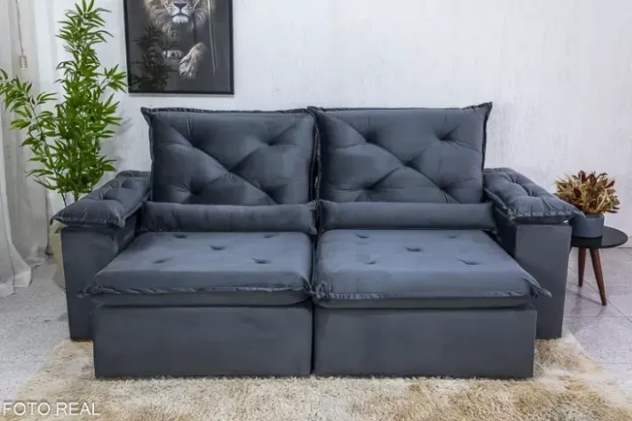 sala sofa retratil e reclinavel