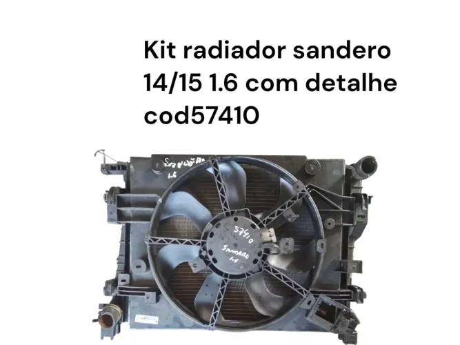 Kit radiador Sandero 1.6 com detalhe
