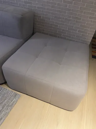 Sofá modular na cor cinza 2,58m