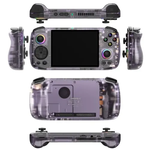 Console portátil Anbernic RG406H Novo Roxo Transparente
