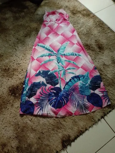 Vestido Longo Tropical Estampado
