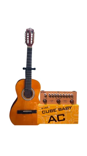 Viola Eletroacústica Giannini Start VS-14 EQ Natural (N) + M-vave VD633 Cube Baby AC