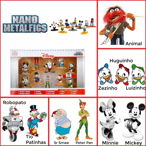 Bonecos Nano Metalfigs Disney LACRADO 