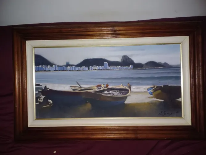 Tela a óleo do artista plástico Roberto de Souza (imortal da Academia Brasileira de Belas)