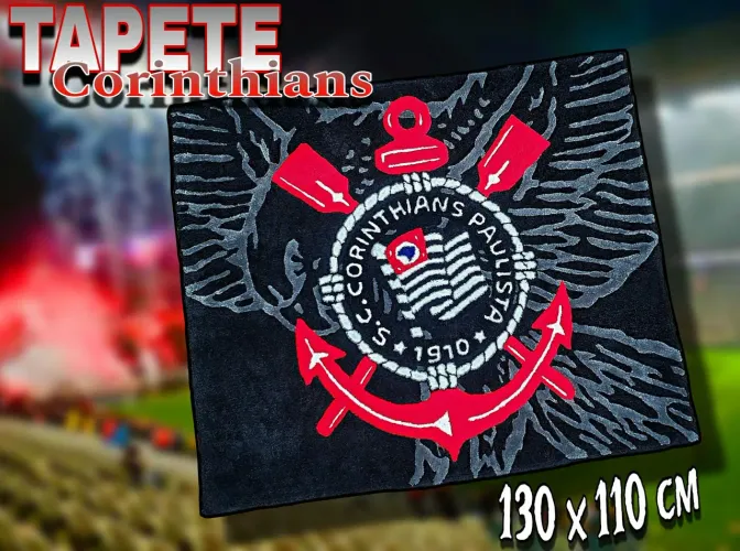 Tapete Corinthians gaviões 130x110cm