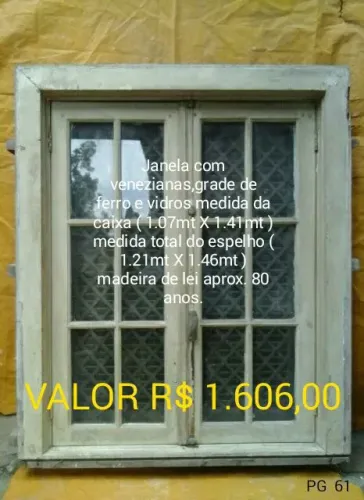JANELA ANTIGA USADA ESTILO INGLÊS ( TENHO OUTRAS JANELAS E PORTAS DA MESMA MANSÃO)