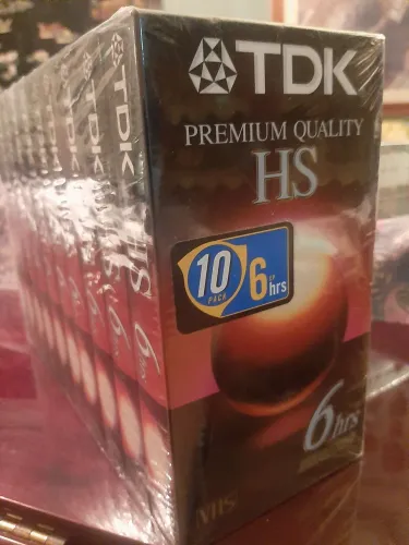 10 fitas VHS TDK HS 6 horas - Premium Quality