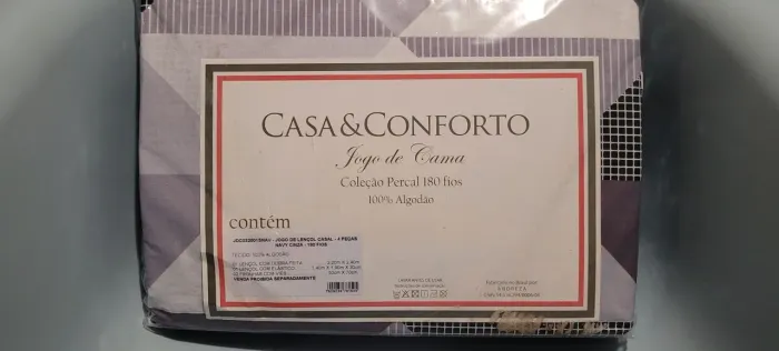 NOVO jogo cama casal 100% algodão 180 fios 4 peças