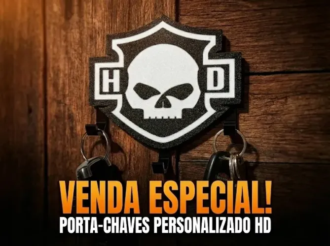 Suporte para chaves temático Harley Davidson