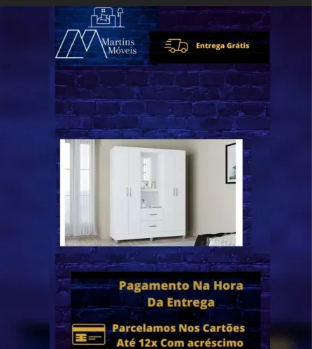 GRANDE PROMOÇÃO*GUARDA ROUPA CAPELINHA 04 PORTAS ENTREGA GRÁTIS ACEITA CARTÃO
