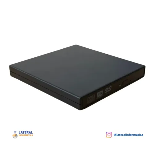 Gravador Slim Portable Optical Drive USB 2.0 preto