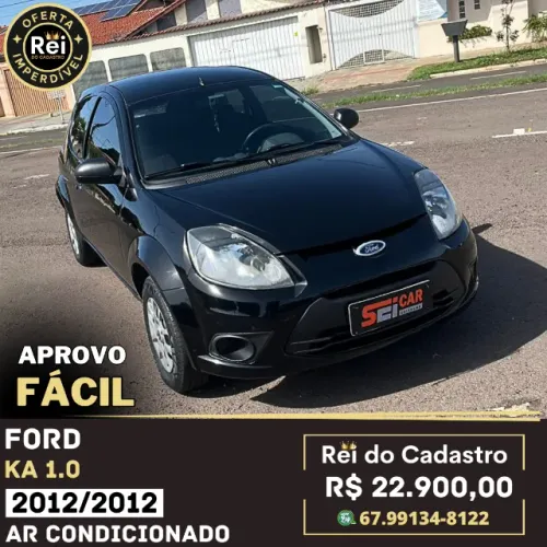 Ka 1.0 2012/2012 - Ar Condicionado - R$ 22.900,00 - Aprovo Fácil - ent. 3.000,00 +48x