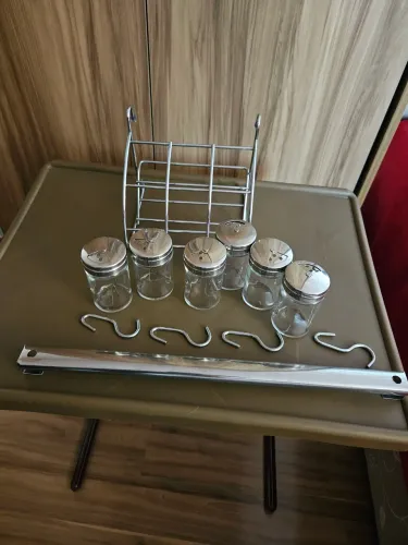 Kit porta temperos de Cozinha com Suporte