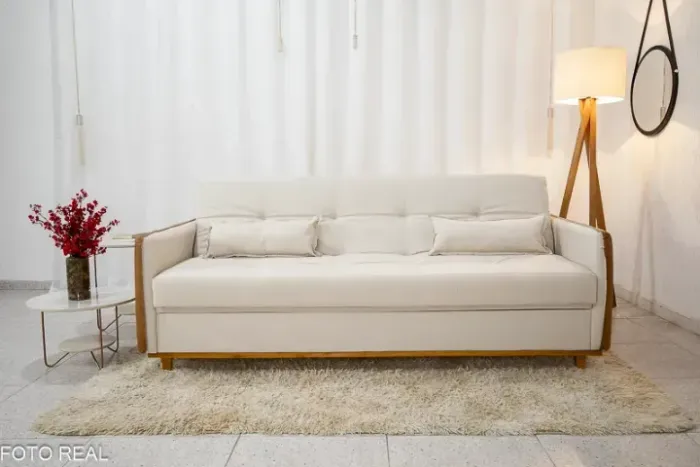 Sofá Cama Ipanema Baú Linho - Pronta Entrega!