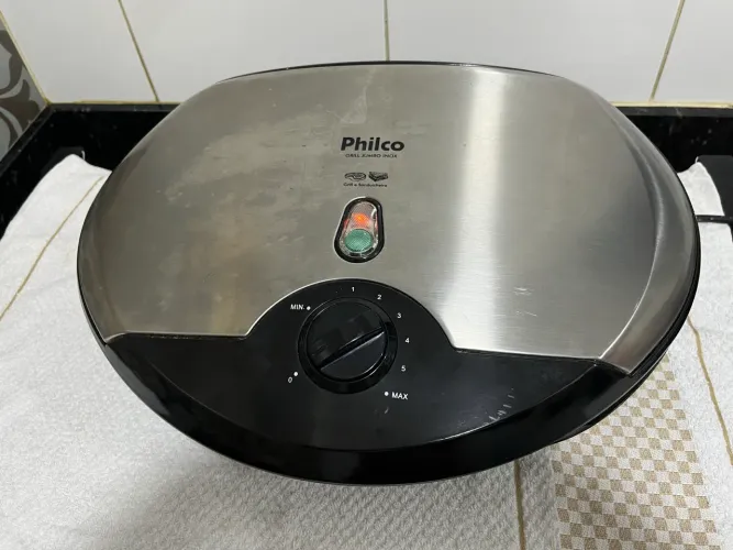 Grill Philco Jumbo Steel 1500W - 220V - Usado, em Ótimas Condições