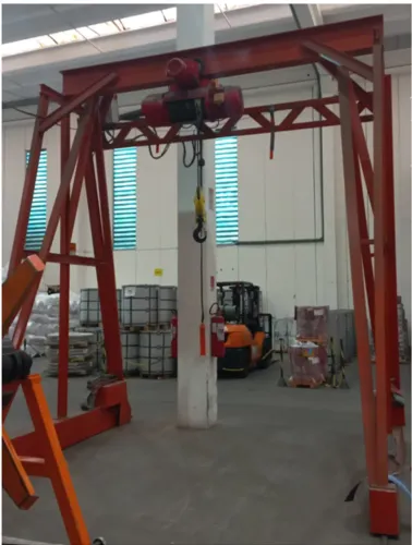 Pórtico com Talha Elétrica 5 Toneladas - Estrutura 4m x 5m