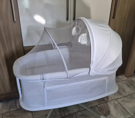 Berço Portátil Mastela Acoplado 3 em 1. Balanço Automático.