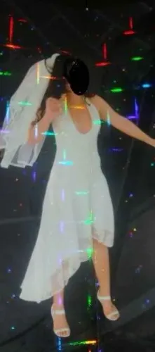Vestido de noiva frente única Estilo Mullet