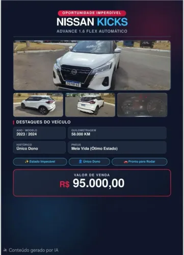Nissan Kicks Advance 1.6 16V Flex AUT 2024