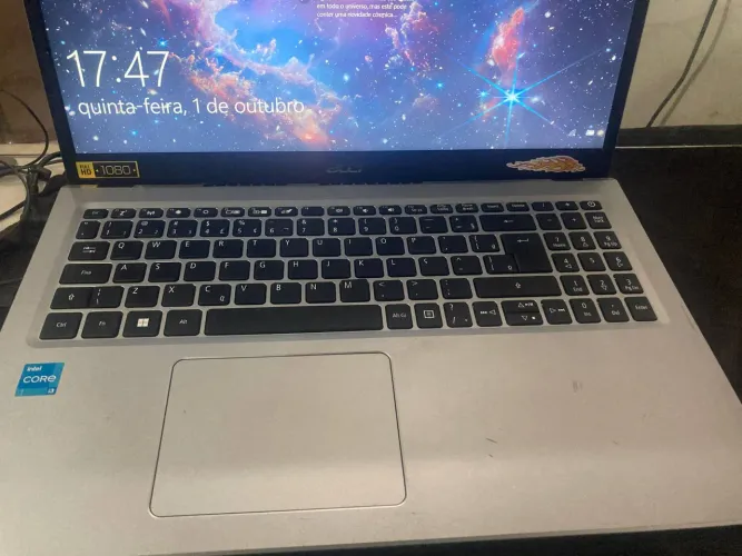 Notebook Acer Aspire 3 / Intel Core i3 11ª Gen /CAIXA E NF / SSD  / Tela  IPSFull HD