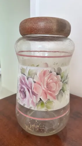 Porta mantimentos pintado a mão