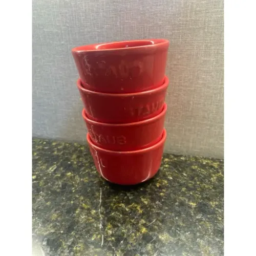 Lote 4 Tigelas Ramekin vermelhos Staud.