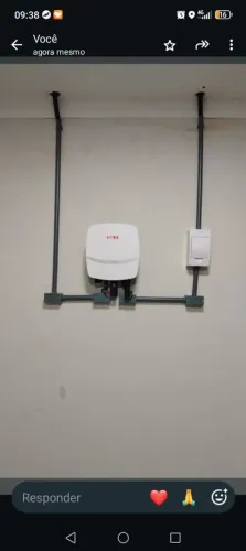 Instalação solar.