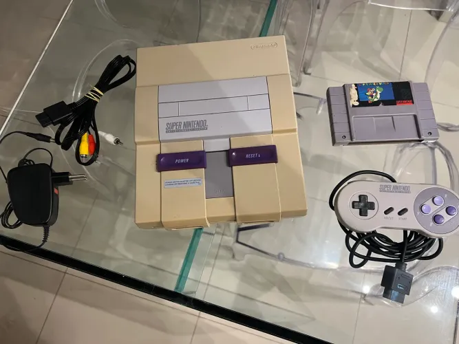 Super Nintendo completo videogame nunca foi aberto
