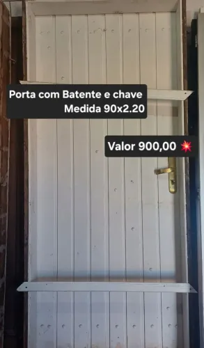 Porta medida 90x2.10 com chave e Batente
