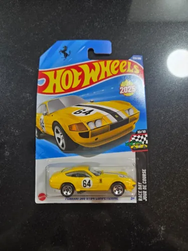hot wheels - ferrari 365 gtb4 competizione - amarela jbc19