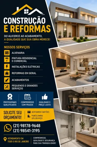 Profissionais para obras