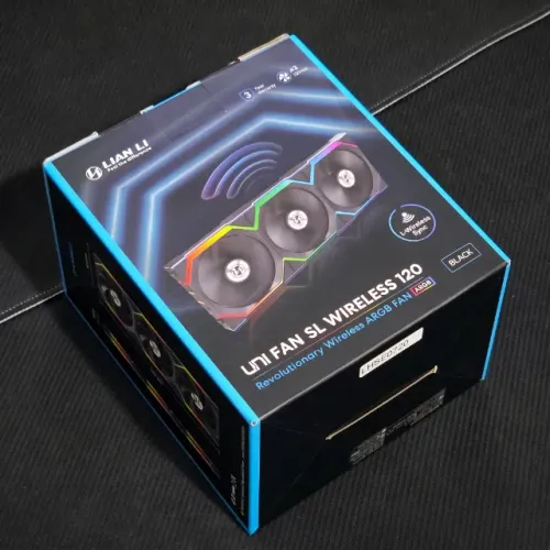 Kit 3 Fans Lian Li Uni Fan SL Wireless 120 ARGB - Preto (Novo, Lacrado)