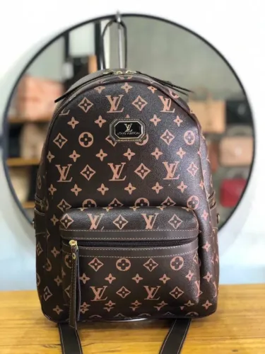 Mochila Louis Vuitton Monograma Unissex Cor: Marrom/Branca